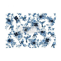 Decor Transfers® 24×35 – Pretty In Blue – total sheet size 24″x35″, cut into 2 sheets