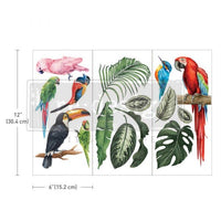 Decor Transfers® - Tropical Birds - 3 sheets, 6"x12"