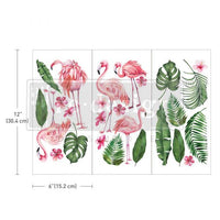 Decor Transfers® - Flamingo Pink - 3 sheets, 6"x12"