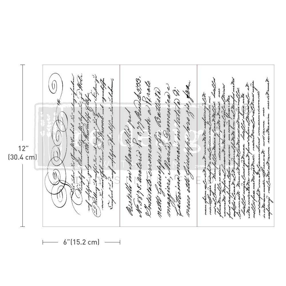 Decor Transfers® - Secret Letter - 3 sheets, 6"x12"
