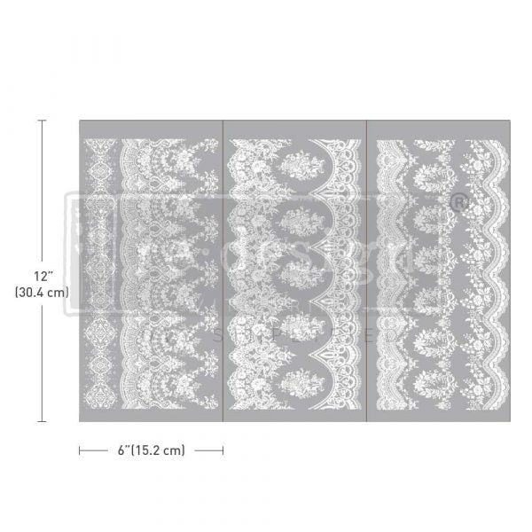 SMALL TRANSFERS – VINTAGE WALLPAPER – 3 SHEETS, 6″X12″
