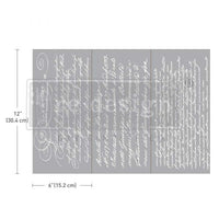 SMALL TRANSFERS – SECRET LETTER ll – 3 SHEETS, 6″X12″