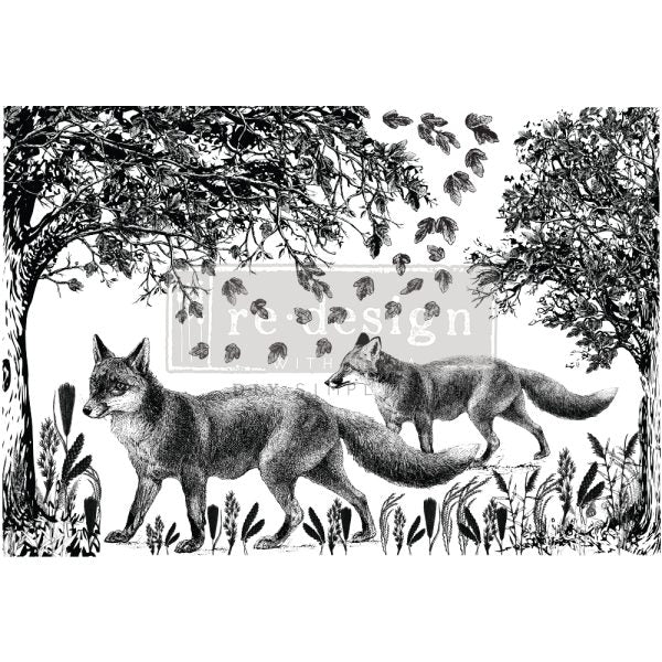 Decor Transfers® - Fox Meadows - total sheet size 24"x35", cut into 2 sheets