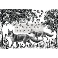 Decor Transfers® - Fox Meadows - total sheet size 24"x35", cut into 2 sheets