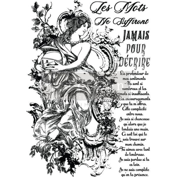Decor Transfers® - Youth Fountain - total sheet size 24"x35", cut into 2 sheets