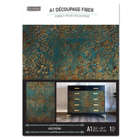 A1 Decoupage Fiber – Aged Patina – 1 sheet, A1 size, 8.5" x 13 "