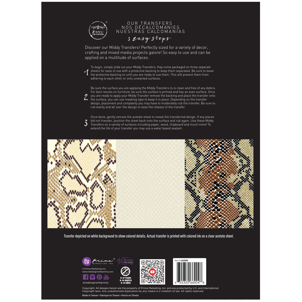 Decor Transfers® - Wild Textures - 3 sheets, 8.5"x11"
