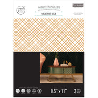 Decor Transfers® - Golden Art Deco - 3 sheets, 8.5"x11"