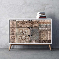 Carved Stonework, A1 Decoupage Fiber – Carved Stonework – 1 sheet, A1 size, Furniture Fiber Paper
