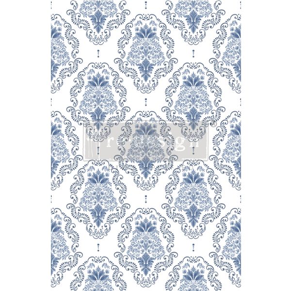 Decor Transfers® – Kacha – Dana Damask – total sheet size 24″x35″, cut into 2 sheets