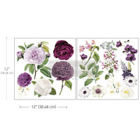 Maxi Transfers® – Majestic Blooms – 2 sheets, 12″x12″