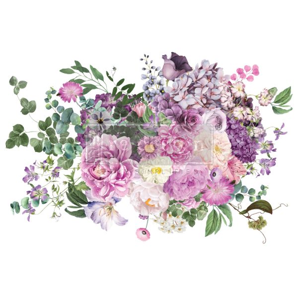 Decor Transfers® – Morning Purple – total sheet size 24″x35″, cut into 2 sheets