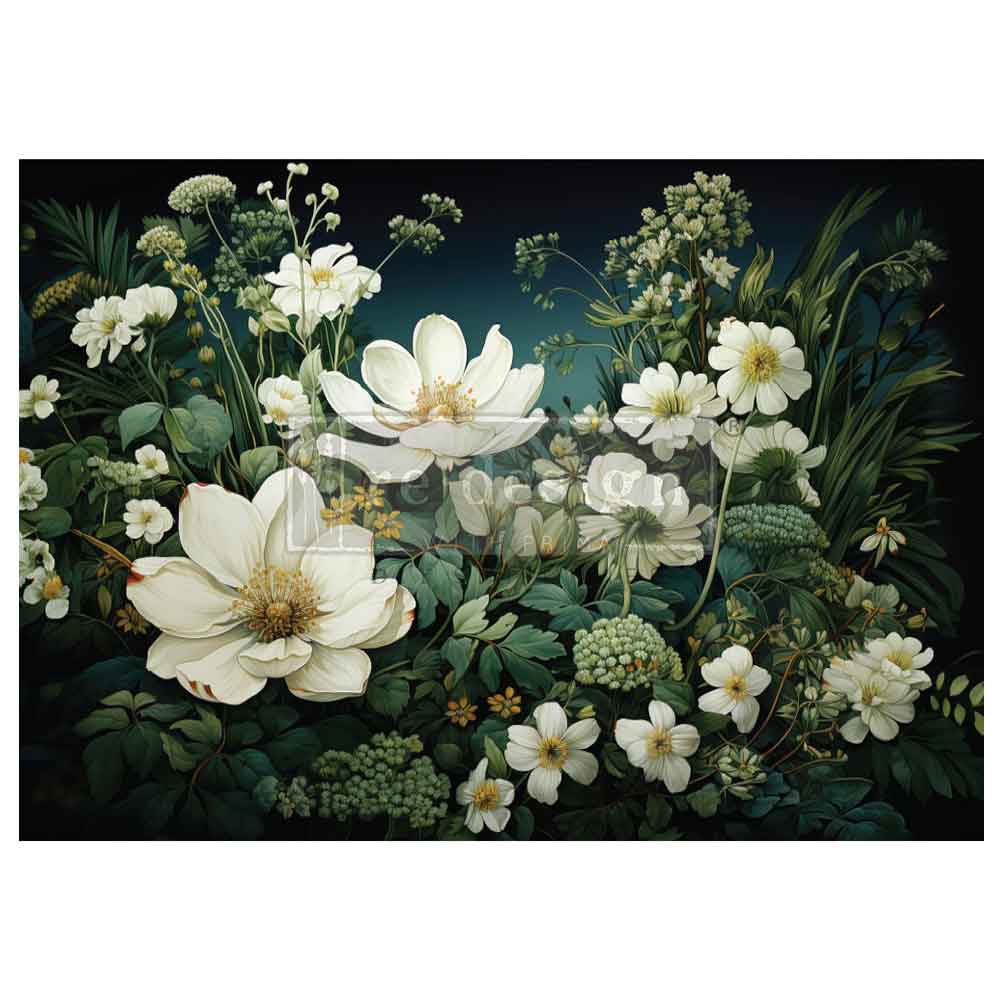 A1 Decoupage Fiber - Contrast Of Night And Petal - Decoupage Fiber Paper