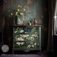 A1 Decoupage Fiber - Contrast Of Night And Petal - Decoupage Fiber Paper