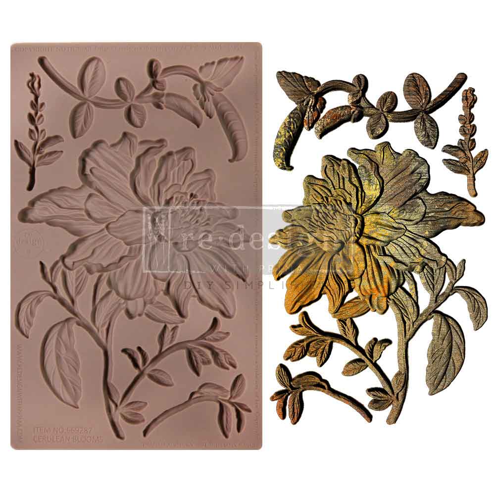 Flower Mould, Cerulean Blooms Decor Mould, Large Flower Mould