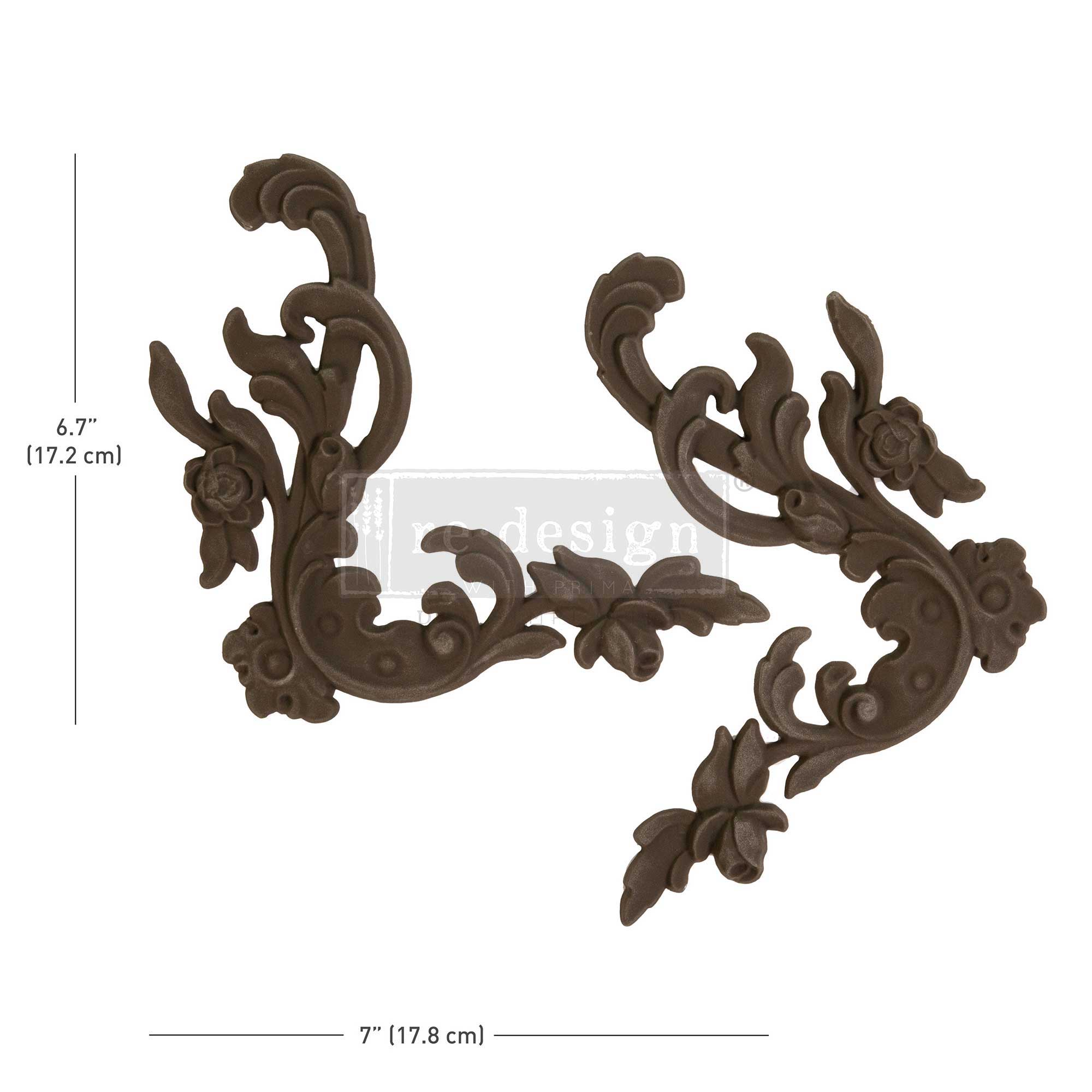 Decor Poly® - Intricate Grace - 2 pcs, 7"x6.76"0.315" / 17.8cmx17.2cmx0.8cm