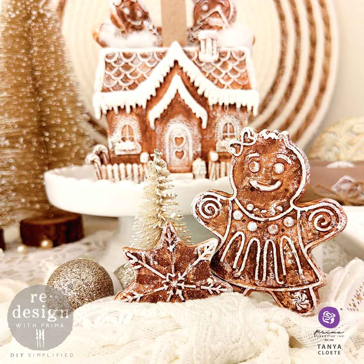 Decor Moulds® - Festive Gingerbread Treats - 1 pc, 5"x8"x8mm Copyright