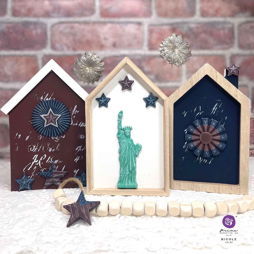 Decor Moulds® - Happy 4th Mould, 4th Of July Silicone Mould