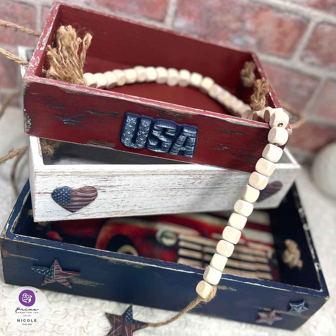Decor Moulds® - Happy 4th Mould, 4th Of July Silicone Mould