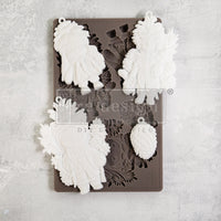 Pinecone Dolls, Redesign with Prima Decor Mould, Holiday Mould, Christmas Mould