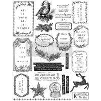 Decor Clear Stamp - Holly Jolly - 8.5x11 sheet size