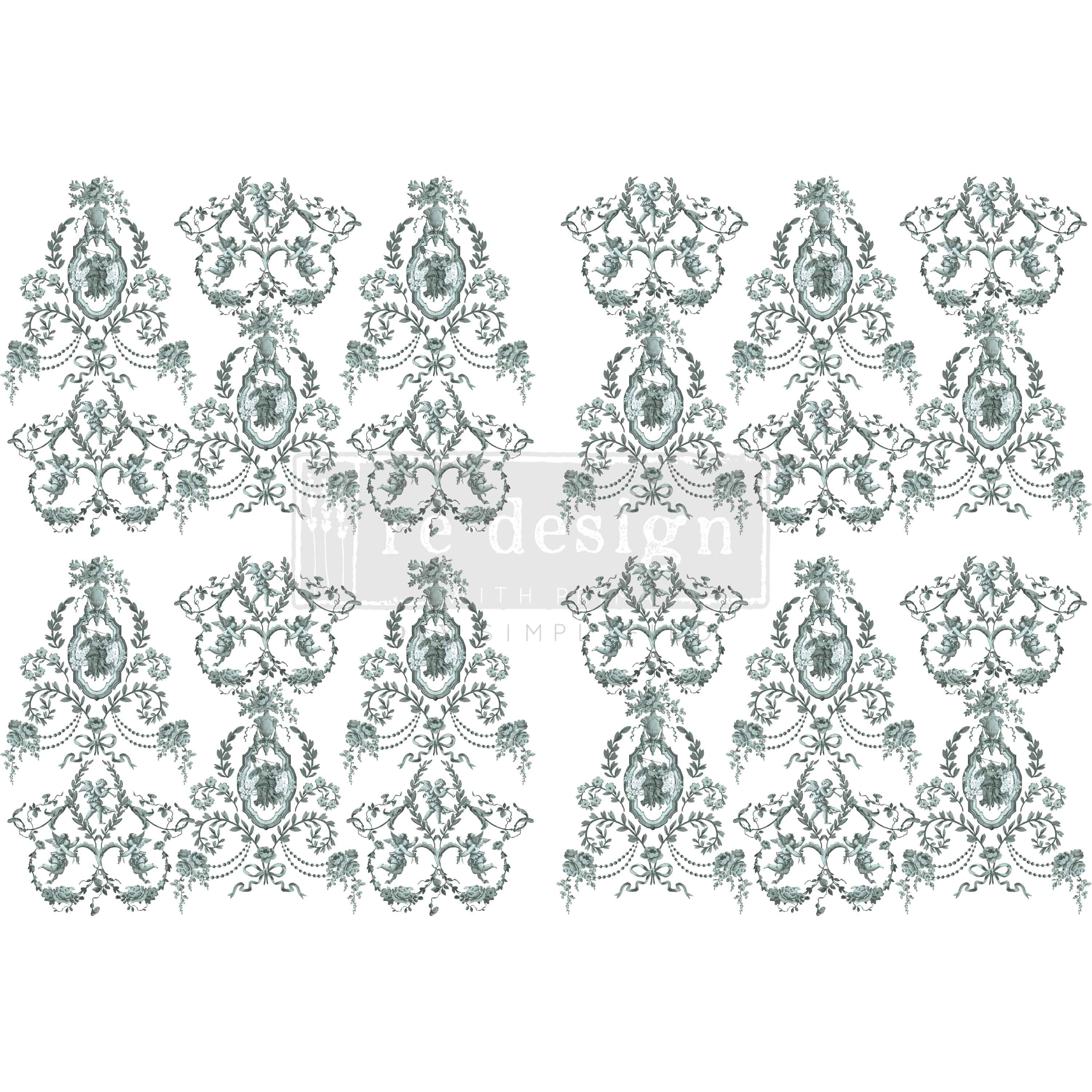 Decor Transfers® - Jardin Secret - Total sheet size 24"x35", cut into 4 sheets