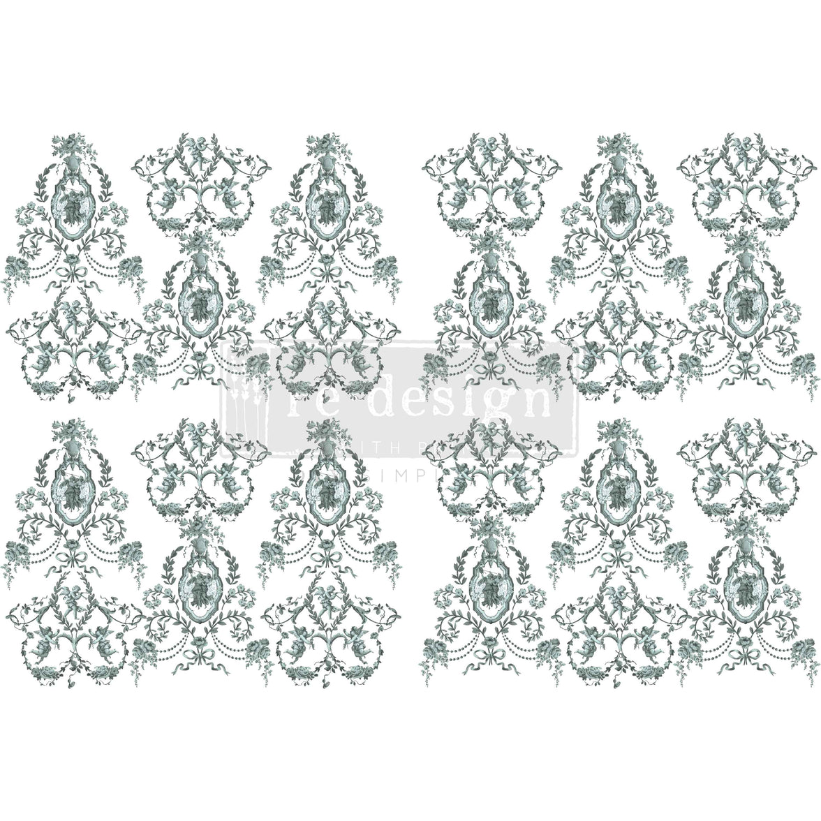 Decor Transfers® - Jardin Secret - Total sheet size 24"x35", cut into 4 sheets