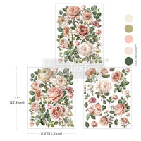 Blush Blossoms Transfers - Pink Floral Decals for Up-cycling Projects