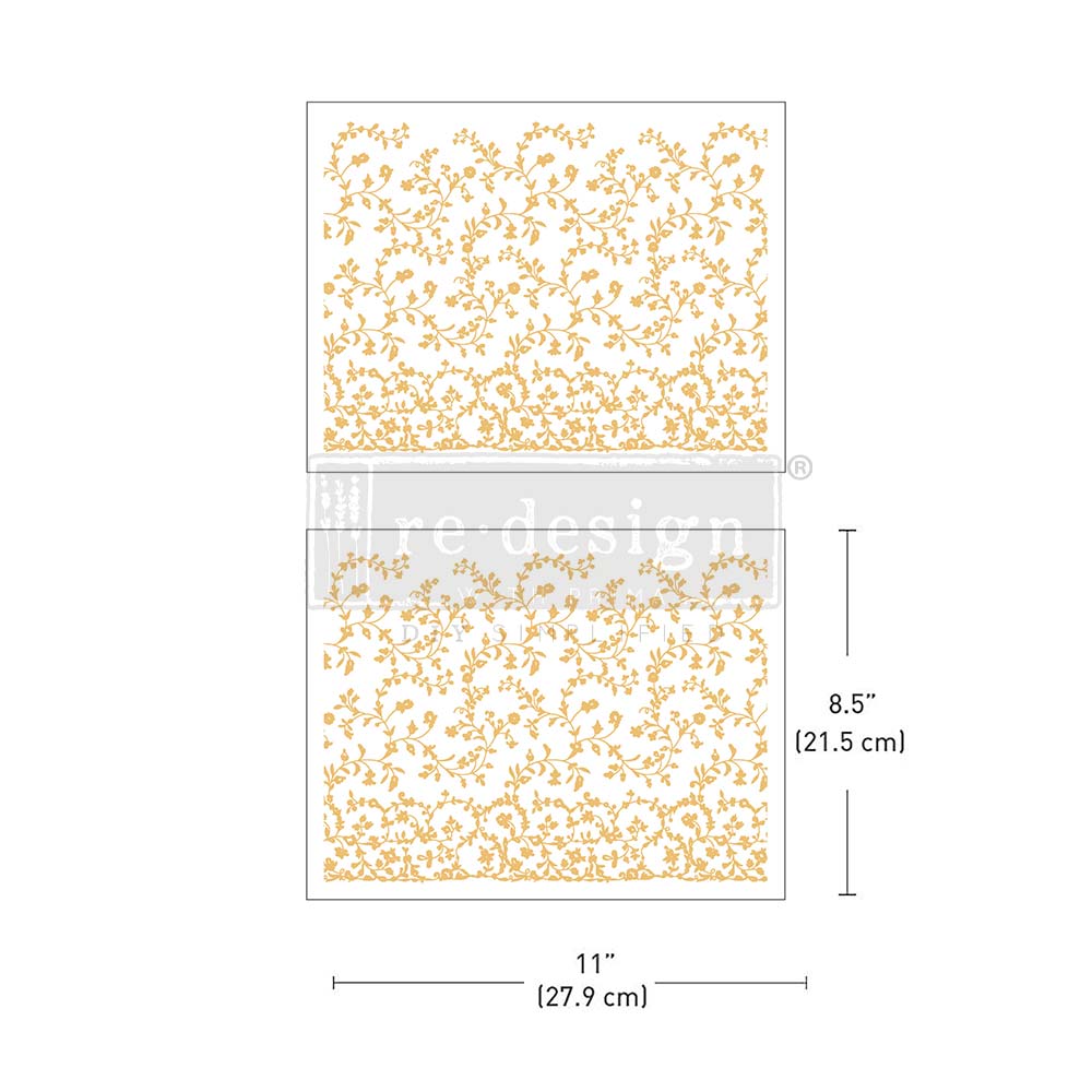 Vineyard Elegance, ReDesign Prima Foil Transfers - Kacha Foil Transfer, Furniture Transfers, Mirror Transfer, Glass Transfers, Glass Jar Foil, (Copy)