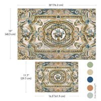 Double Delight Decoupage Fiber Paper Set - Serenade In Blue, French Inspired Paper