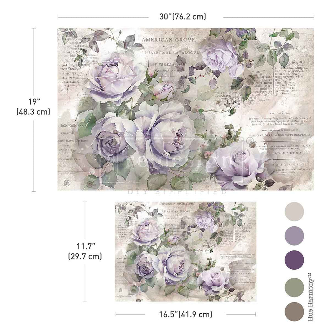 Double Delight Decoupage Fiber Paper Set - Soft Veil - Total 2 sheets - 1 sheet,