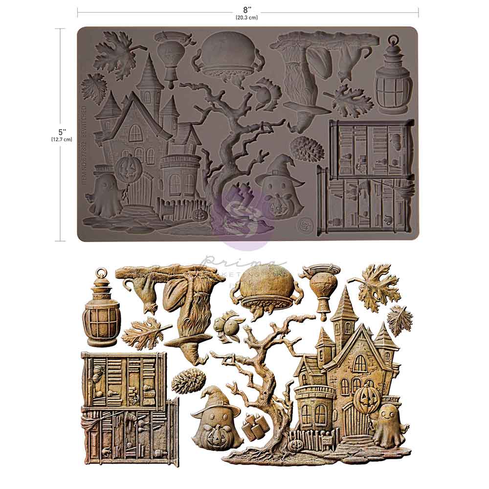 Bewitched Collection Mould - Bewitched Mould - 1 pc, 5"x8"x8mm