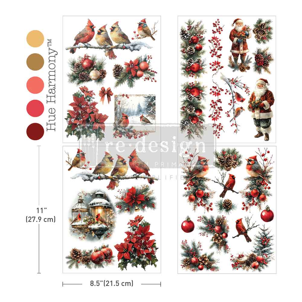 Feathered Noel Transfers, Middy Plus Transfers® - Feathered Noel