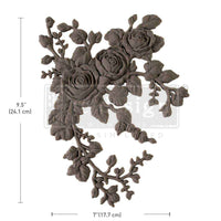Decor Poly - Velvet Cascade Left - 9.5"x7"x0.5" (24.1cmx17.8cmx1.3cm)