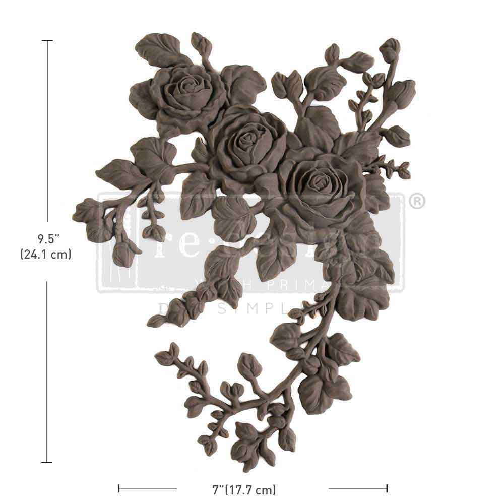 Decor Poly - Velvet Cascade Right - 9.5"x7"x0.5" (24.1cmx17.8cmx1.3cm)