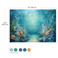 Beneath the Blue Fiber Paper  – A1 fiber sheet (23.4″ x 33.1″), Decoupage Fiber Paper