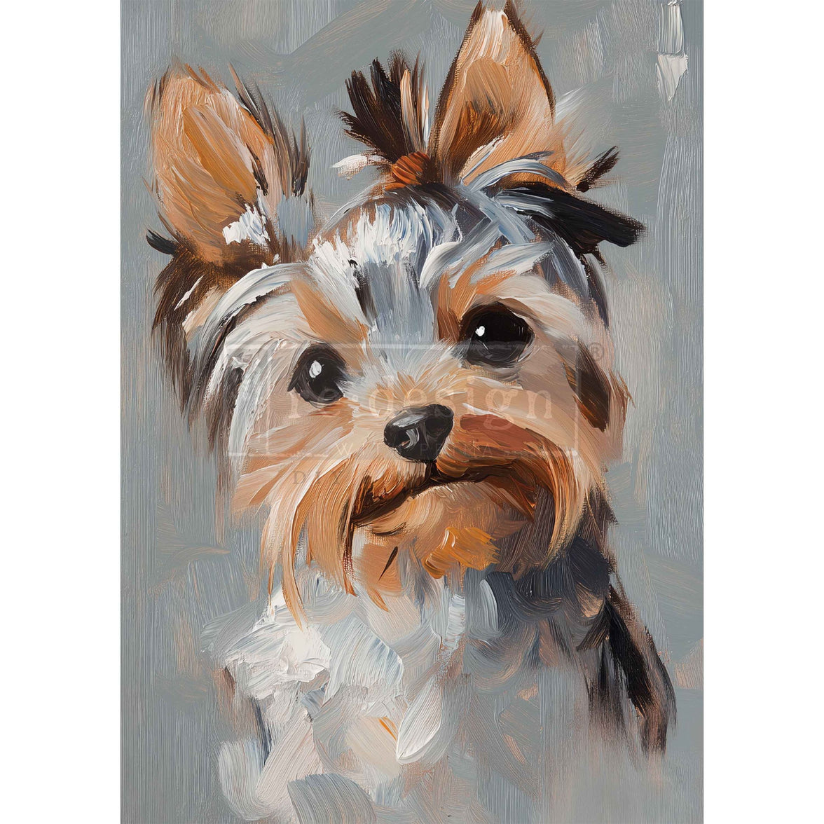 A3 Decoupage Fiber - Posh Pup Portraits, Large Furniture Paper, Puppy Decoupage Paper