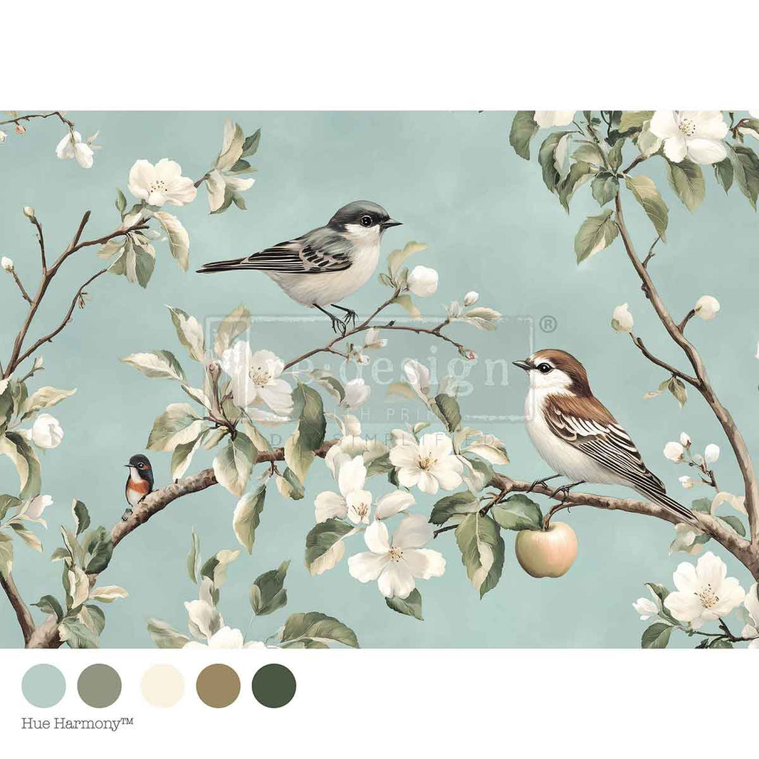 A3 Decoupage Fiber - Whispering Wings