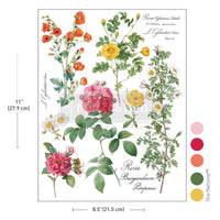 H2O Transfers Single Sheet - Poetry In Petals