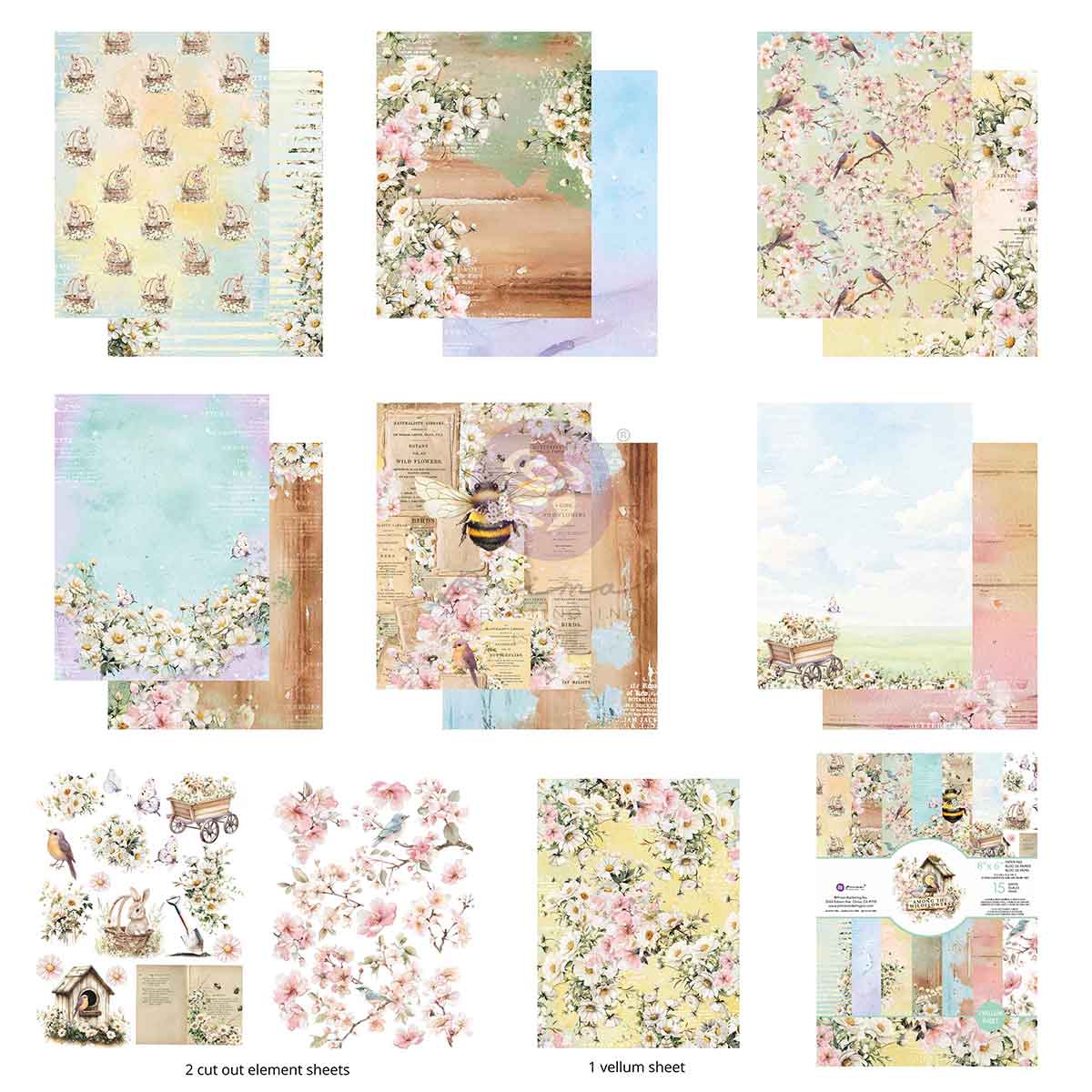 Among the Wildflowers Collection 6x8 Paper Pad