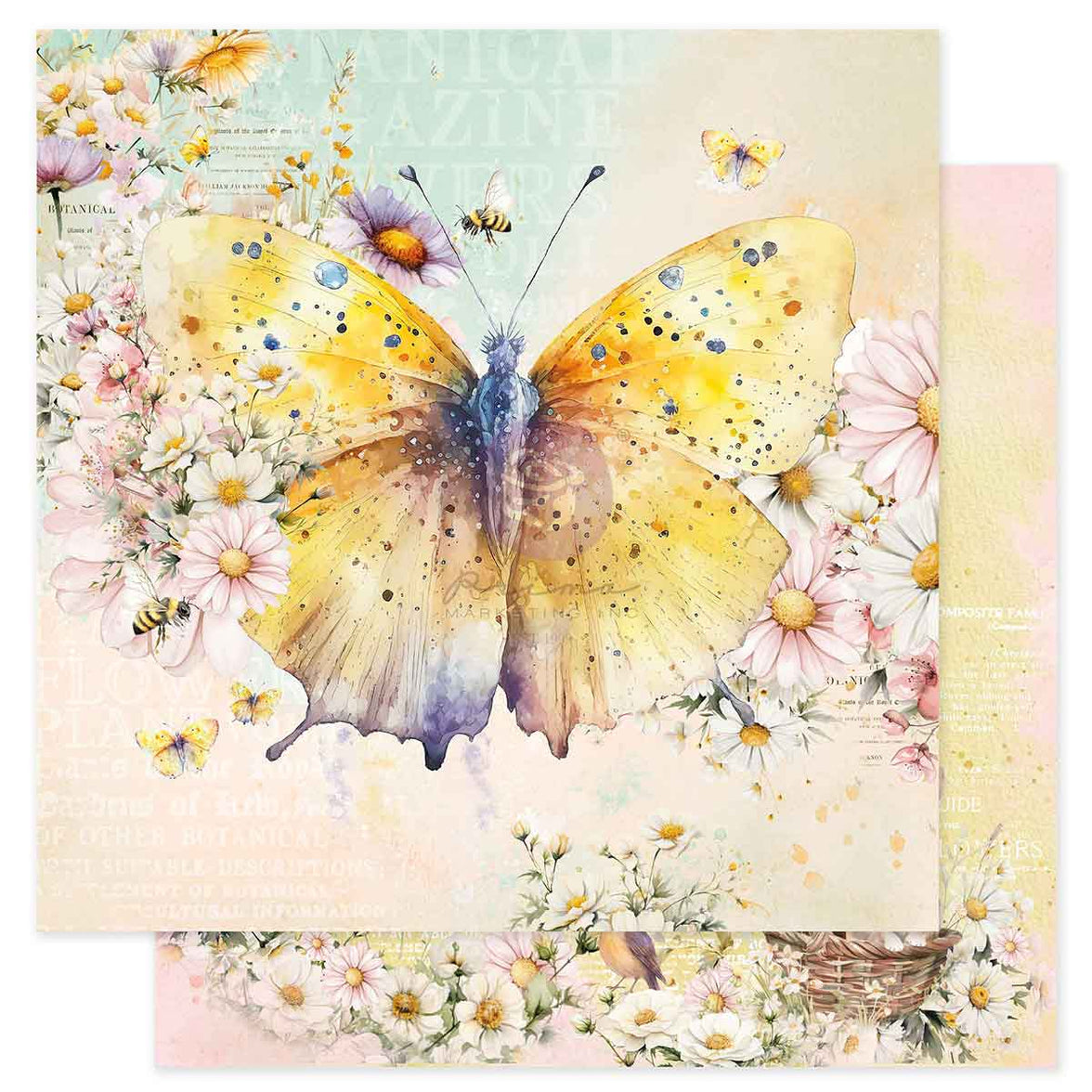 Among the Wildflowers Collection 12x12 Sheet - Spring's wings