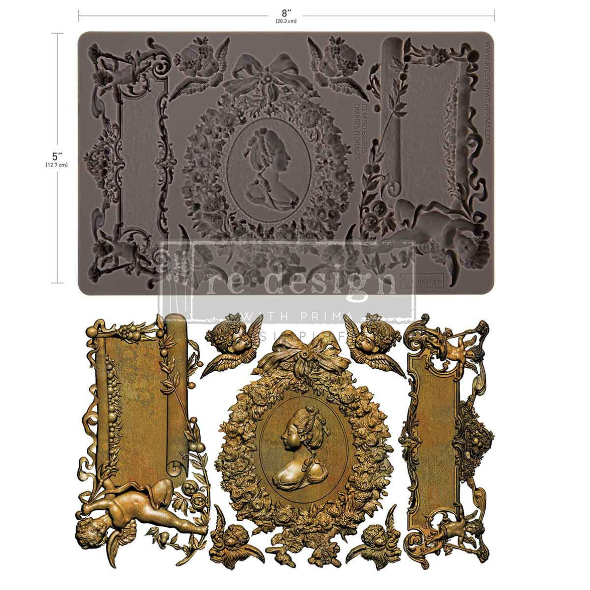 Decor Moulds® - Ombres Florales - 1 pc, 5"x10"x8mm