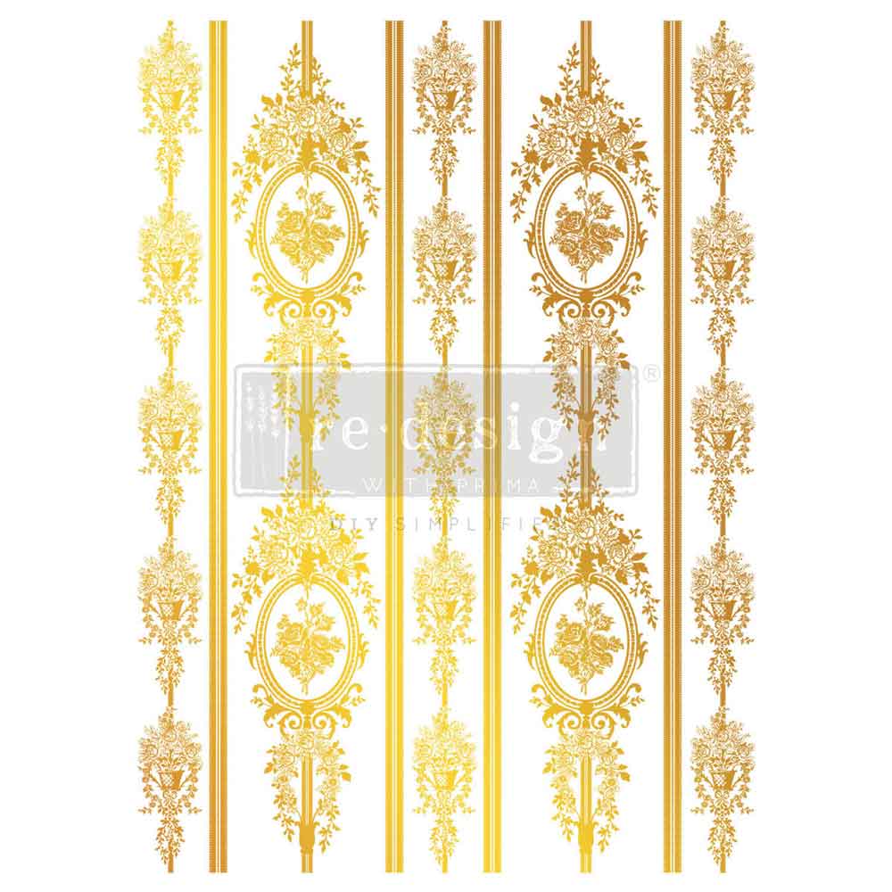 New! Chateau Filigree Transfer, Decor Transfers® Gold Foil - Chateau Filigree