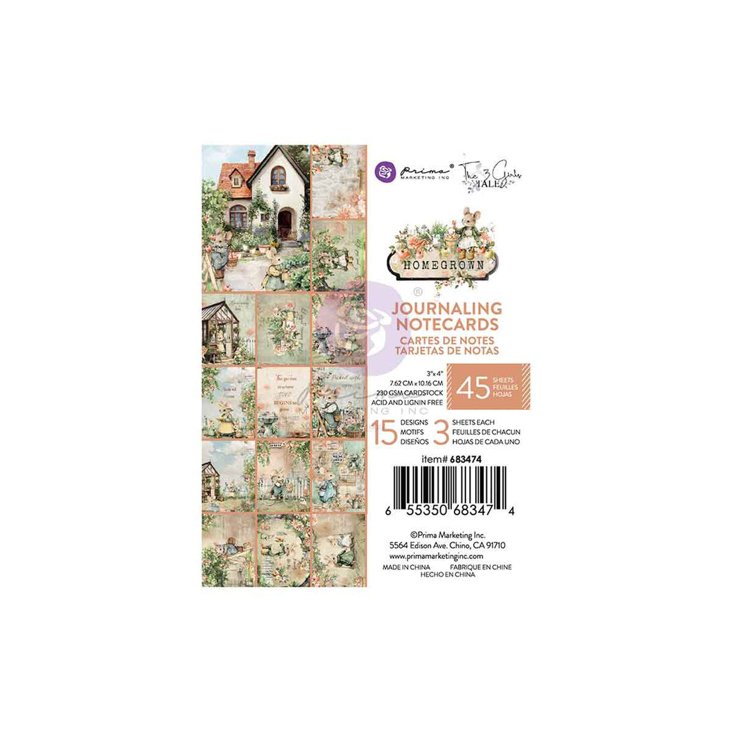 Homegrown Collection 3X4 Journaling Cards