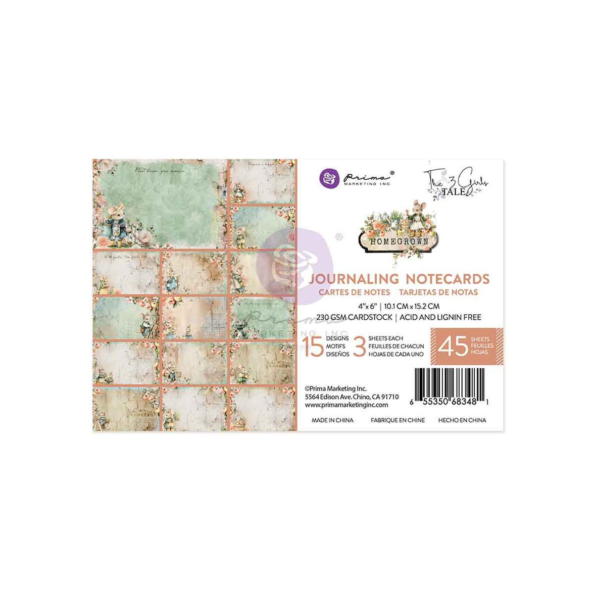 Homegrown Collection 4X6 Journaling Cards