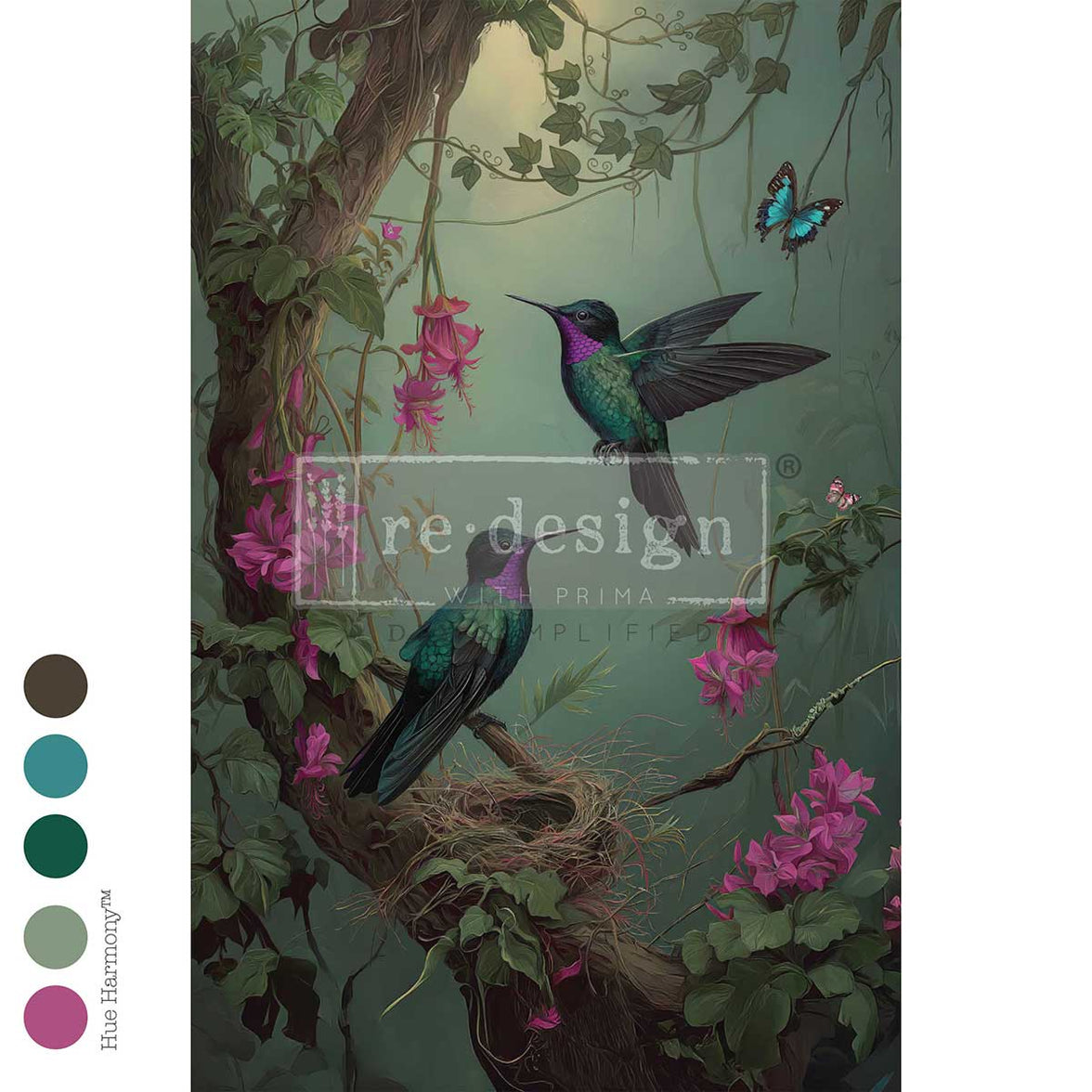 The Iridescent Interval Décor Paper - Découpage Décor Tissue Paper – 1 Sheet (19.5″ X 30″)