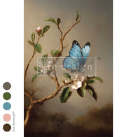 Cerulean Soliloquy Fiber Paper - Découpage Décor Tissue Paper – 1 Sheet (19.5″ X 30″)