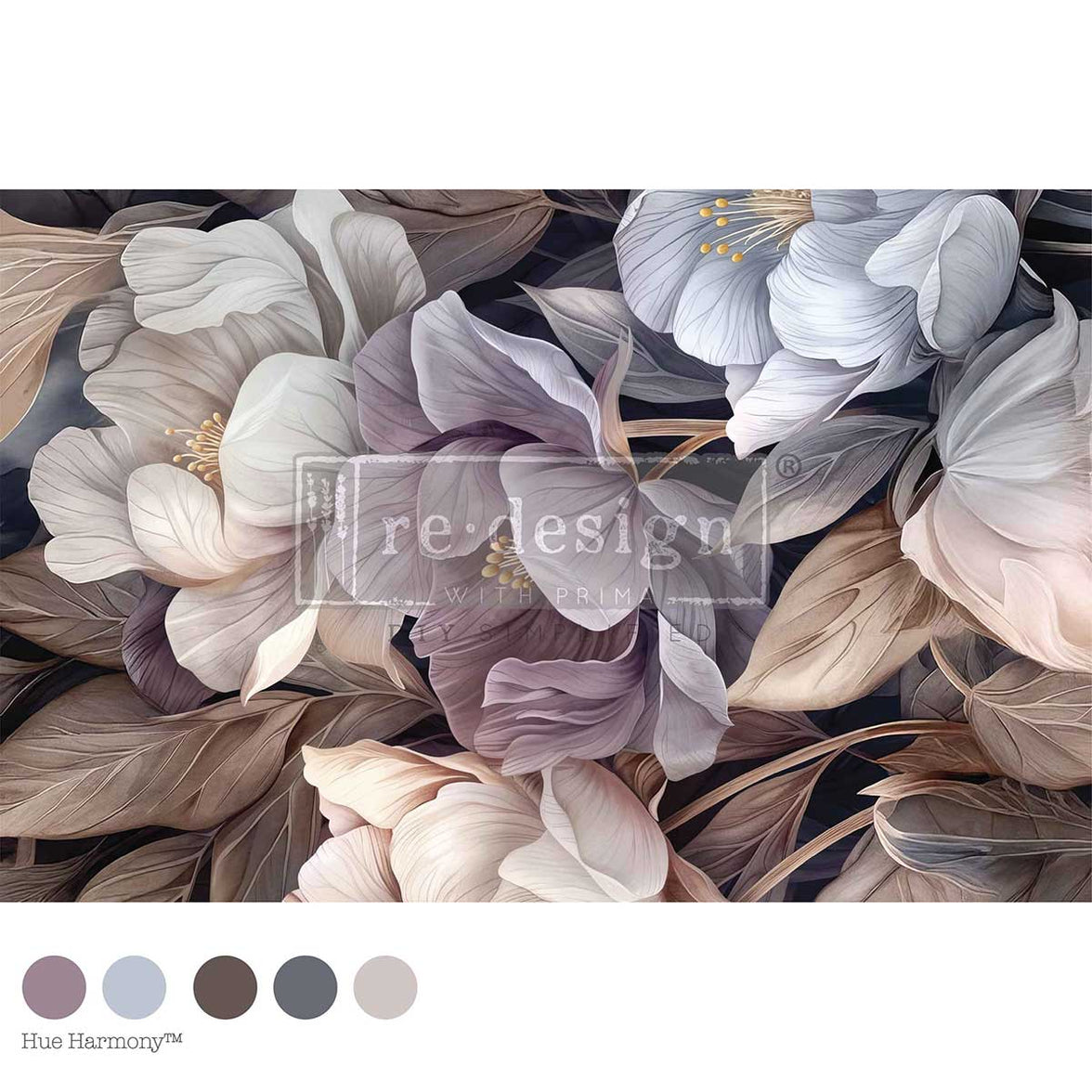 Petals In Prose Fiber Paper - Découpage Décor Tissue Paper – 1 Sheet (19.5″ X 30″)