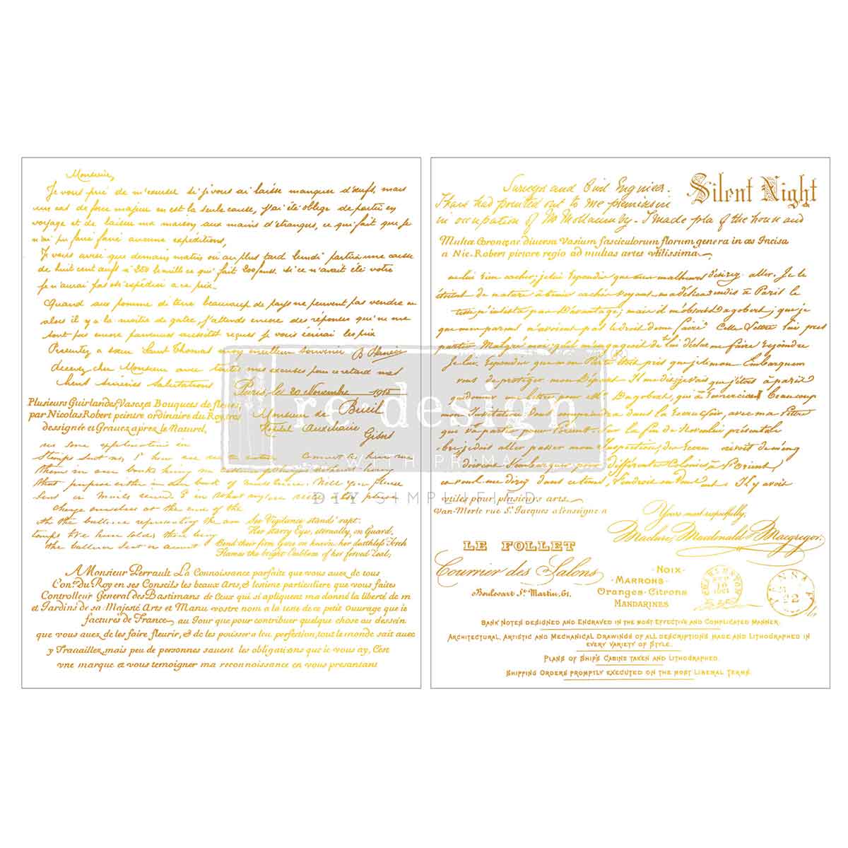 Middy Foil Transfers® Kacha - Gilded Noel Script