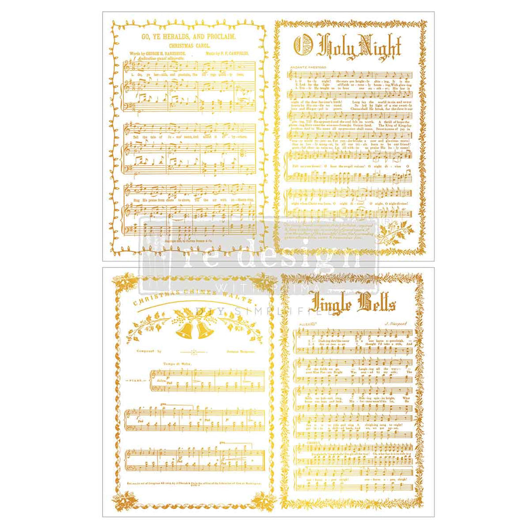 Middy Foil Transfers® Kacha - Yuletide Symphony Gold Foil Transfer